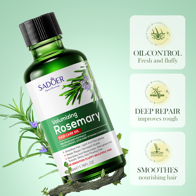 SADOER Rosemary Nourishing and Smoothing Hair Essential Oil, Hair moisturizing essential oil cross-border export wholesale details Picture
