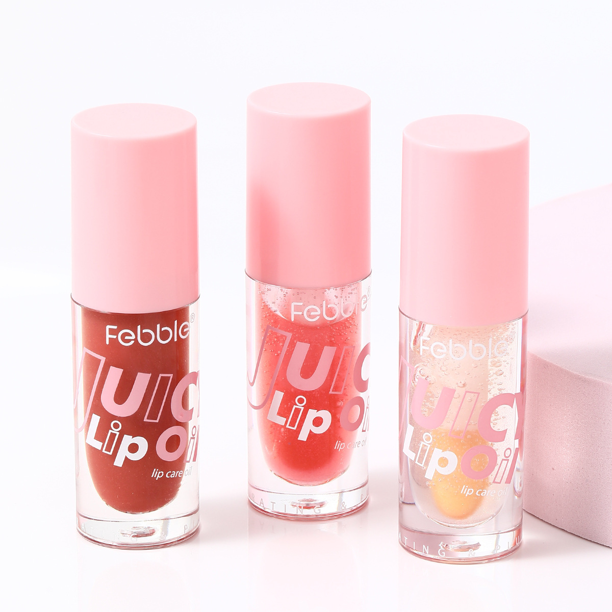 Febble Cross-border in-stock Bestseller Amazon Pearl Lip Gloss Waterproof Moisturizing Lip Oil FBC035 full figure