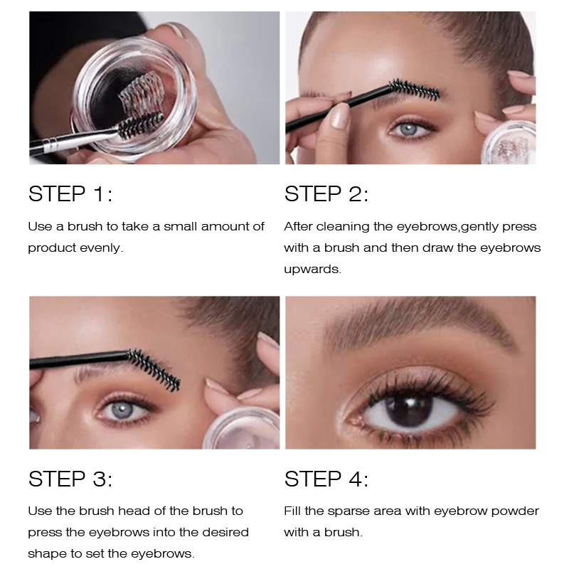 kissbeauty Wild Eyebrow Styling Cream Cross-border wisheba Export Colorless Eyebrow Soap eyebrowsoap Application Scenario
