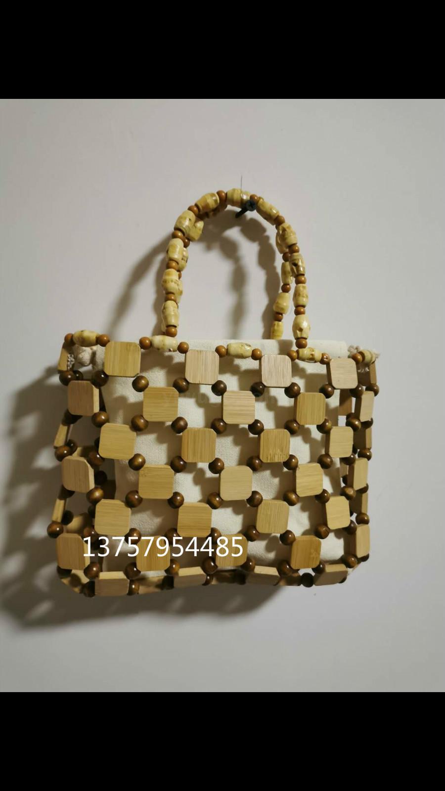 竹编复古手提包 日式包竹编包 竹包 茶包 茶道收纳包手工细节图