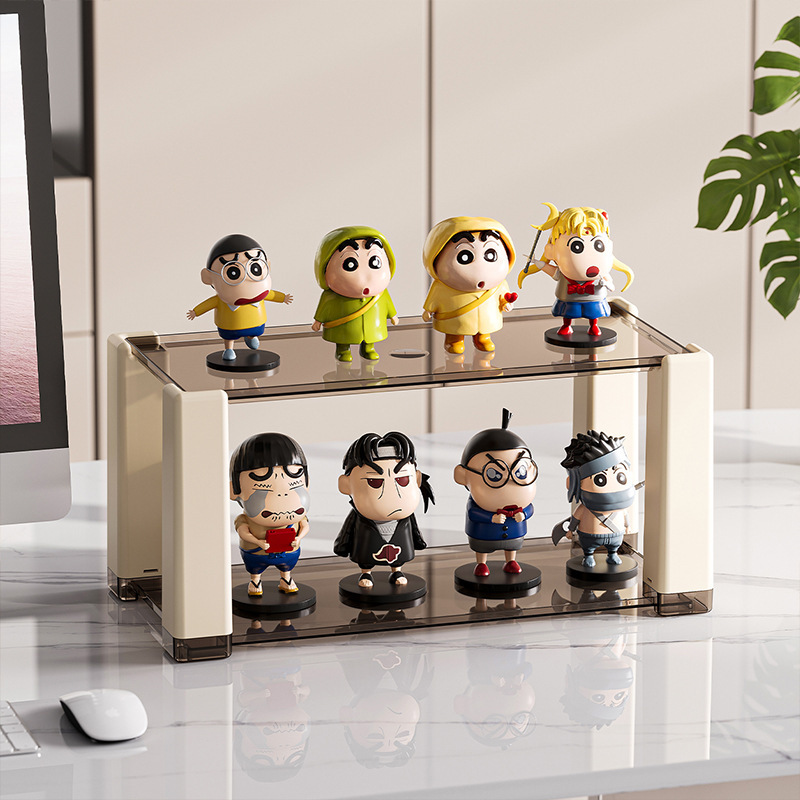 D47-9200 Water cup Storage rack, Cosmetics Lipstick figurine organizing rack, double-layer storage rack for office desks Item Picture