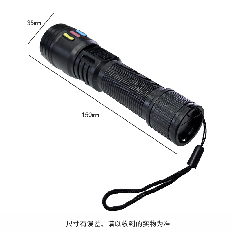TX60 pantalla digital linterna de plástico linterna de plástico zoom telescópico linterna de luz brillante linterna de enfoque recargable USB mini linterna de luz brillante portátil details Picture