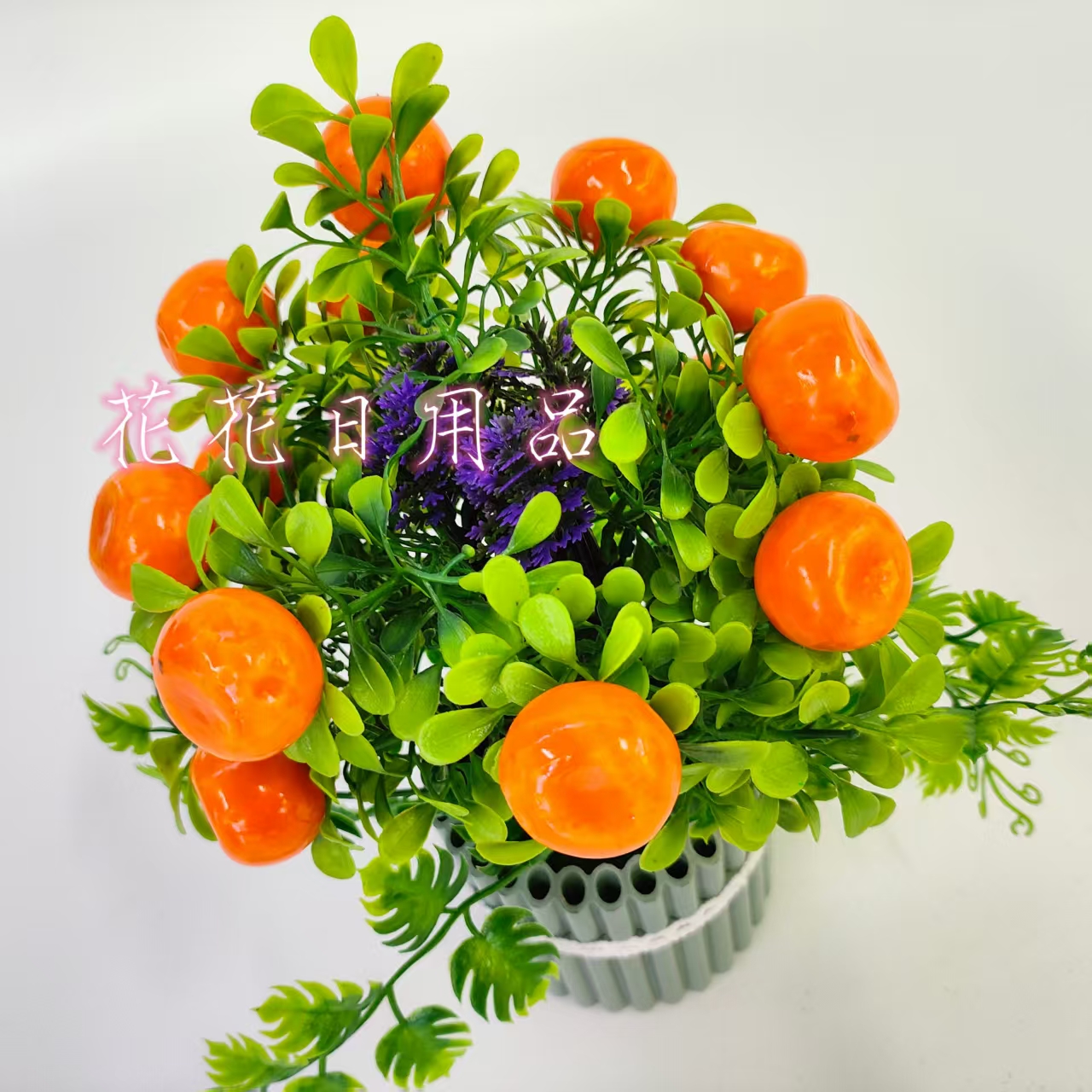 Artificial flowers, artificial flower bonsai, plastic POTS, artificial fruits, decorative ornaments Item Picture