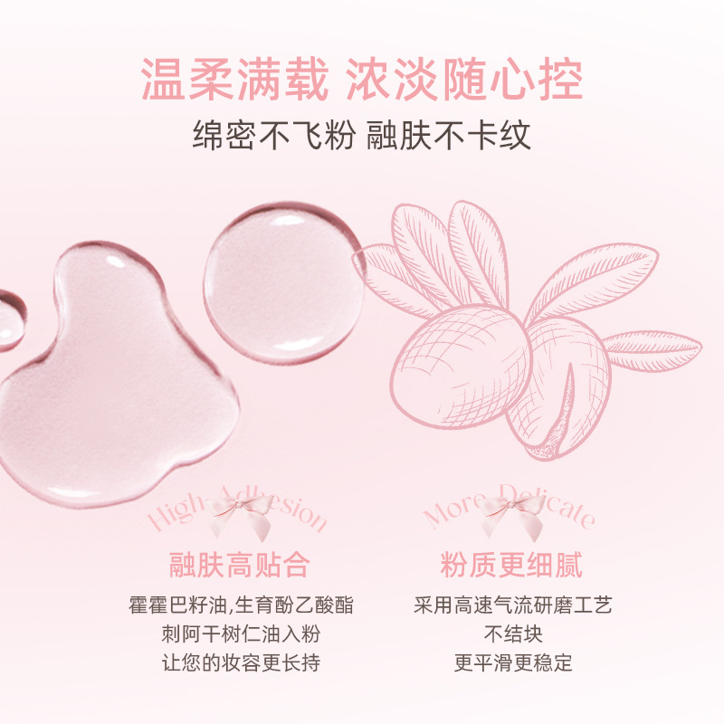 novo's Casual Sweetheart Eight-Color Eyeshadow Palette is versatile for daily use. It's a high-gloss one-piece palette with pearlescent multi-color eyeshadow Specification drawing