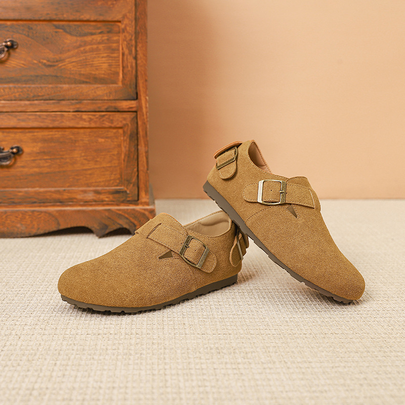 Soft-soled Boken shoes for women 2024 new style spring and autumn all-inclusive. Lazy people can wear flat Boken shoes with one foot. Single shoes for women are comfortable Specification drawing