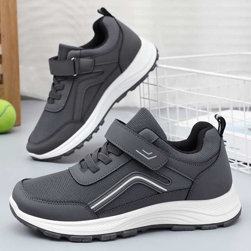 Soft-soled comfortable sports shoes for men, middle-aged and elderly people, walking shoes, versatile couple dad shoes, Velcro style casual shoes details Picture