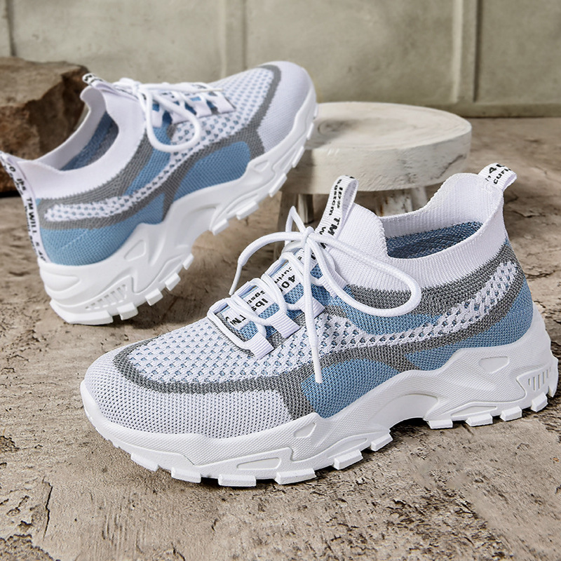 Women's shoes, versatile cross-border large-sized casual shoes, breathable single shoes, thick-soled height-increasing shoes, dad shoes Specification drawing