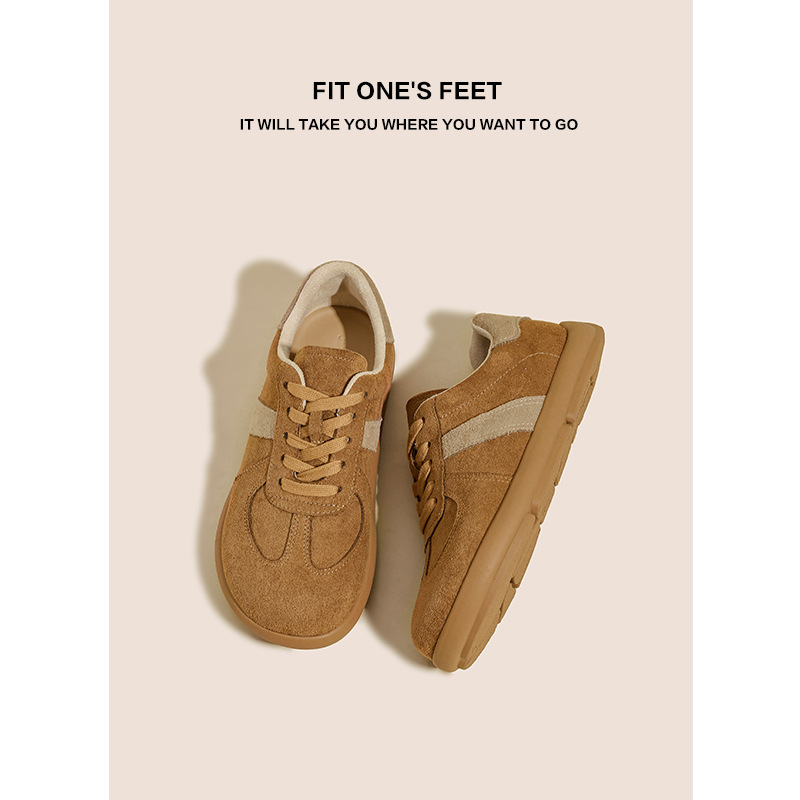 Mango head Maillard training sneakers for women's 2024 autumn new style Forrest Gump shoes, cowhide maternity board shoes, flat Boken shoes Specification drawing