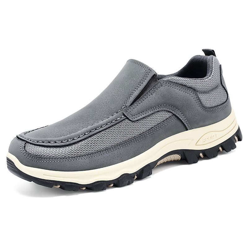 Men's casual shoes, versatile single shoes, one-step lazy shoes, breathable flying woven shoes, soft-soled dad shoes, outdoor men's shoes Item Picture