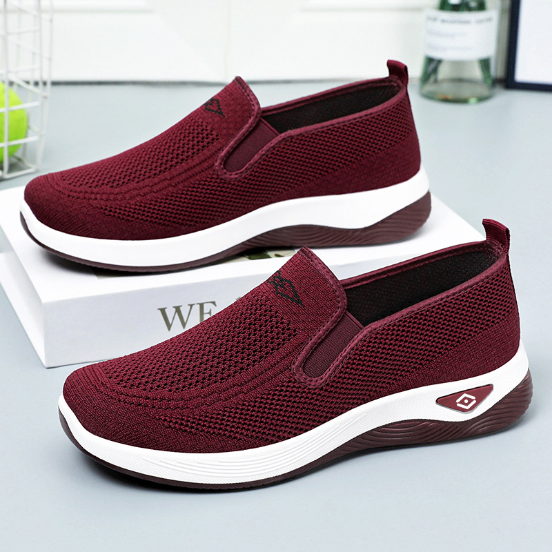 Jinshi Yuan: Women's Cross-border large-sized shoes, soft-soled casual shoes that don't cause foot fatigue, shoes for middle-aged and elderly mothers, flat shoes details Picture