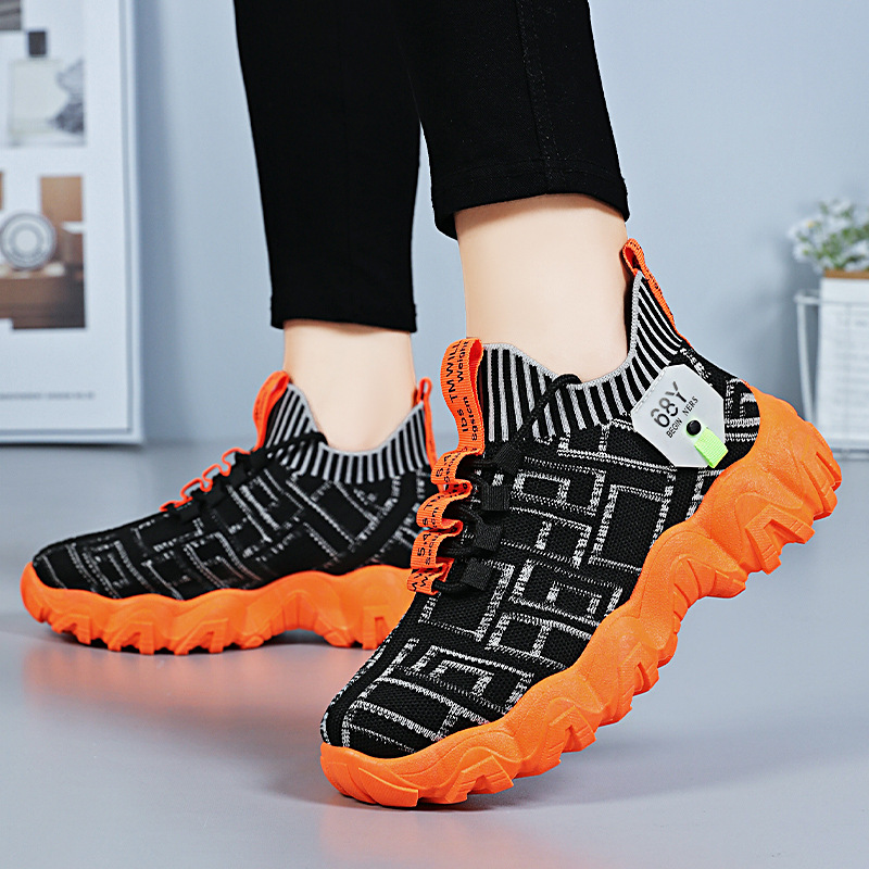 Women's casual shoes, summer new cross-border breathable mesh shoes, soft-soled comfortable single shoes, fashionable flying woven coconut shoes Specification drawing