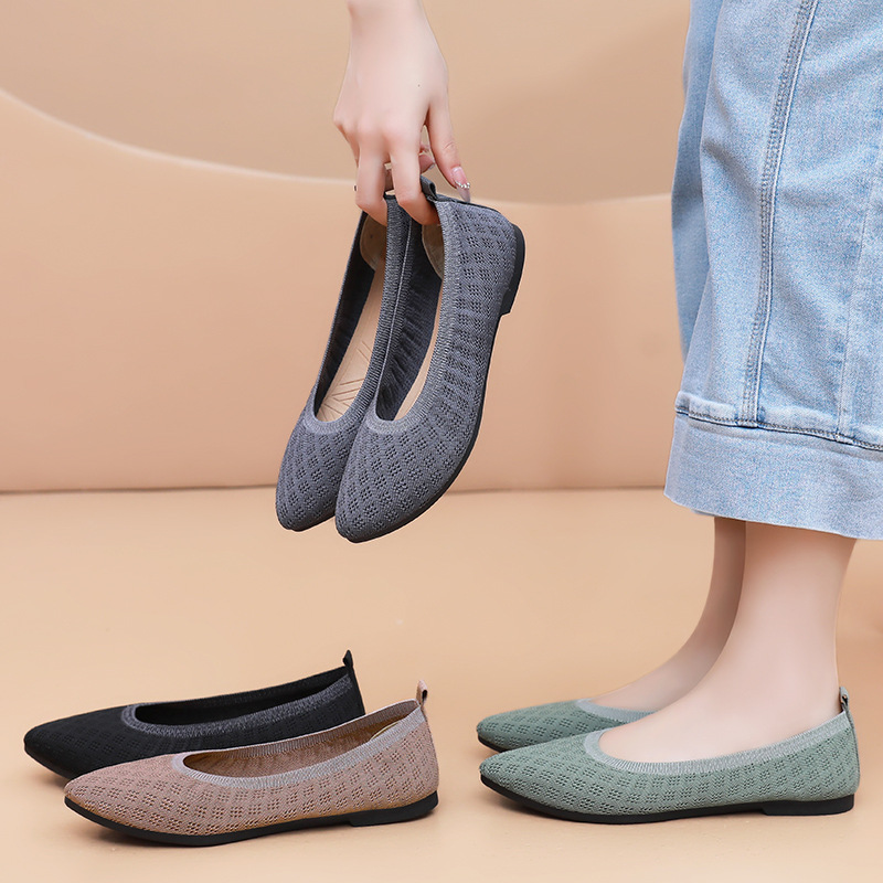 Women's shoes: Versatile, casual, breathable, fly-knit, lazy, soft-soled and not tiring to the feet, mom's shoes Application Scenario