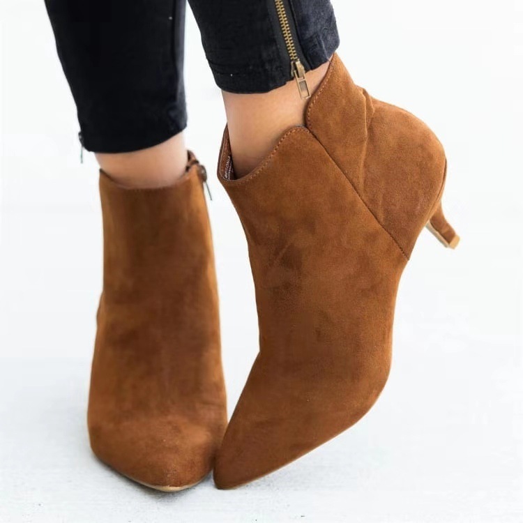 Cross-border foreign trade 2019 Autumn Snake-patterned skinny ankle boots for women, Amazon wish women's plus-size shoes, Dr. Martens boots Specification drawing