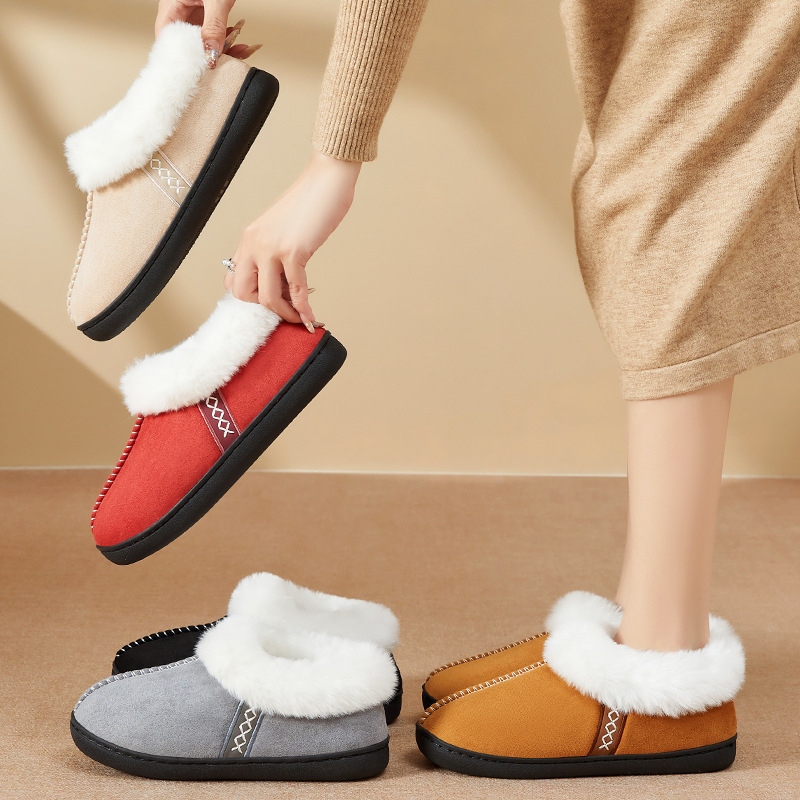 Women's cotton shoes, cross-border hair service, fleece, warm snow boots, fashionable and versatile women's ankle boots, comfortable and thickened women's cotton boots Application Scenario