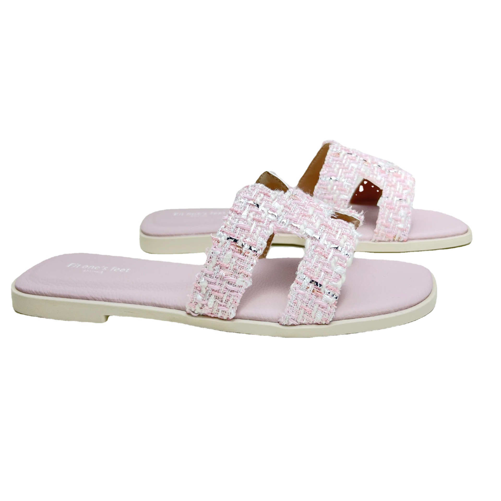 2023 European h sheepskin flat bottom summer outerwear anti-slip soft-soled flip-flops for women, light and breathable Item Picture