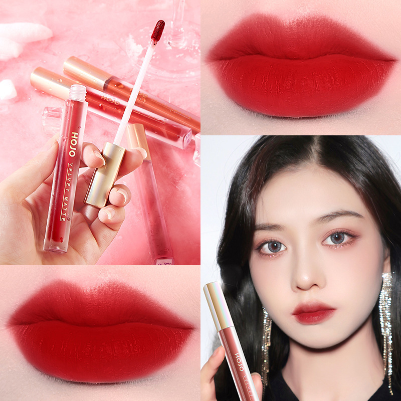 HOJO Cloud Light Mist Matte Lip Gloss Velvet Matte Moisturizing, sweat-proof, long-lasting makeup that doesn't fade easily. A domestic makeup brand details Picture