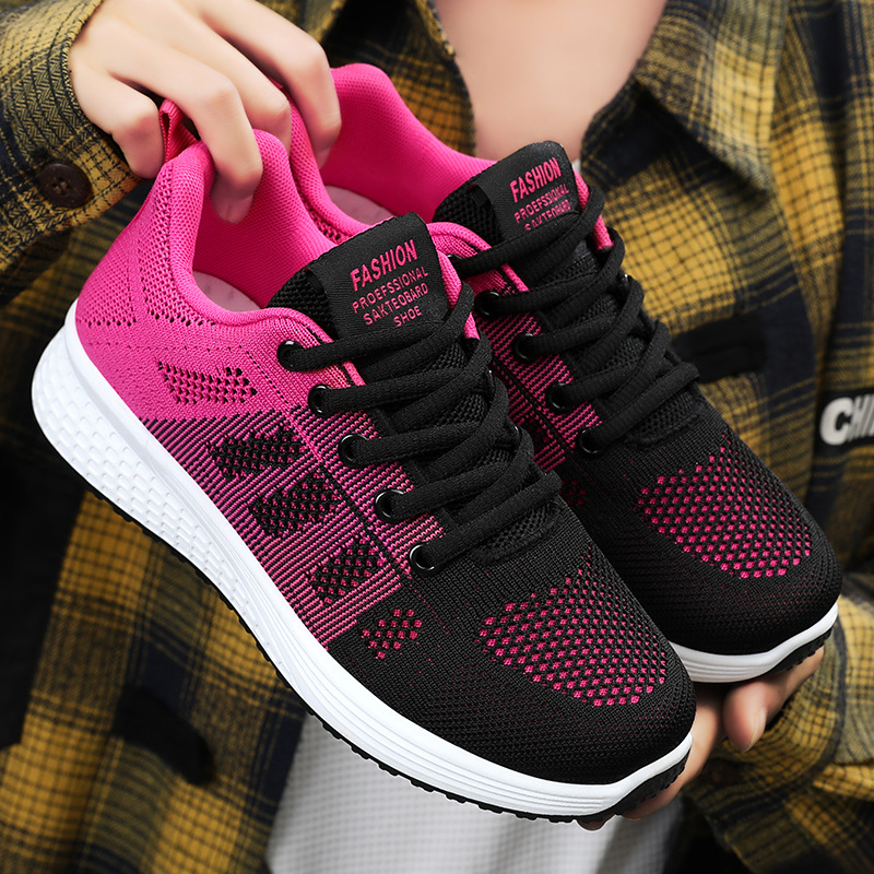 Cross-border women's shoes versatile spring new Feizhi sports shoes, foreign trade women's shoes, soft-soled casual student running shoes details Picture