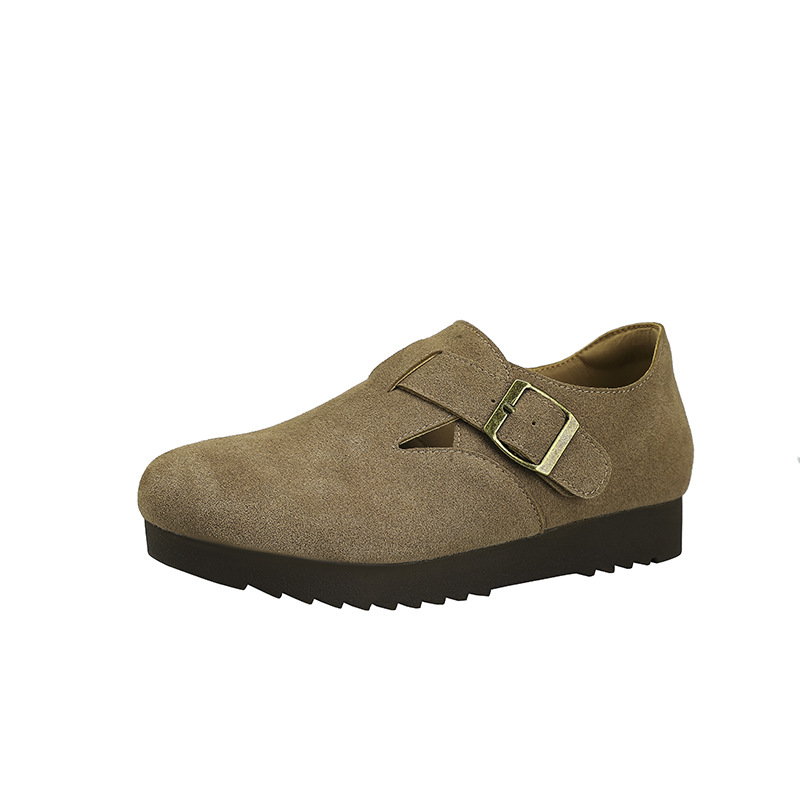 Thick-soled full-wrap Boken shoes for women, new 2024 spring and autumn style, one-step wear, ugly and cute Boken bean shoes for women, single shoes Item Picture