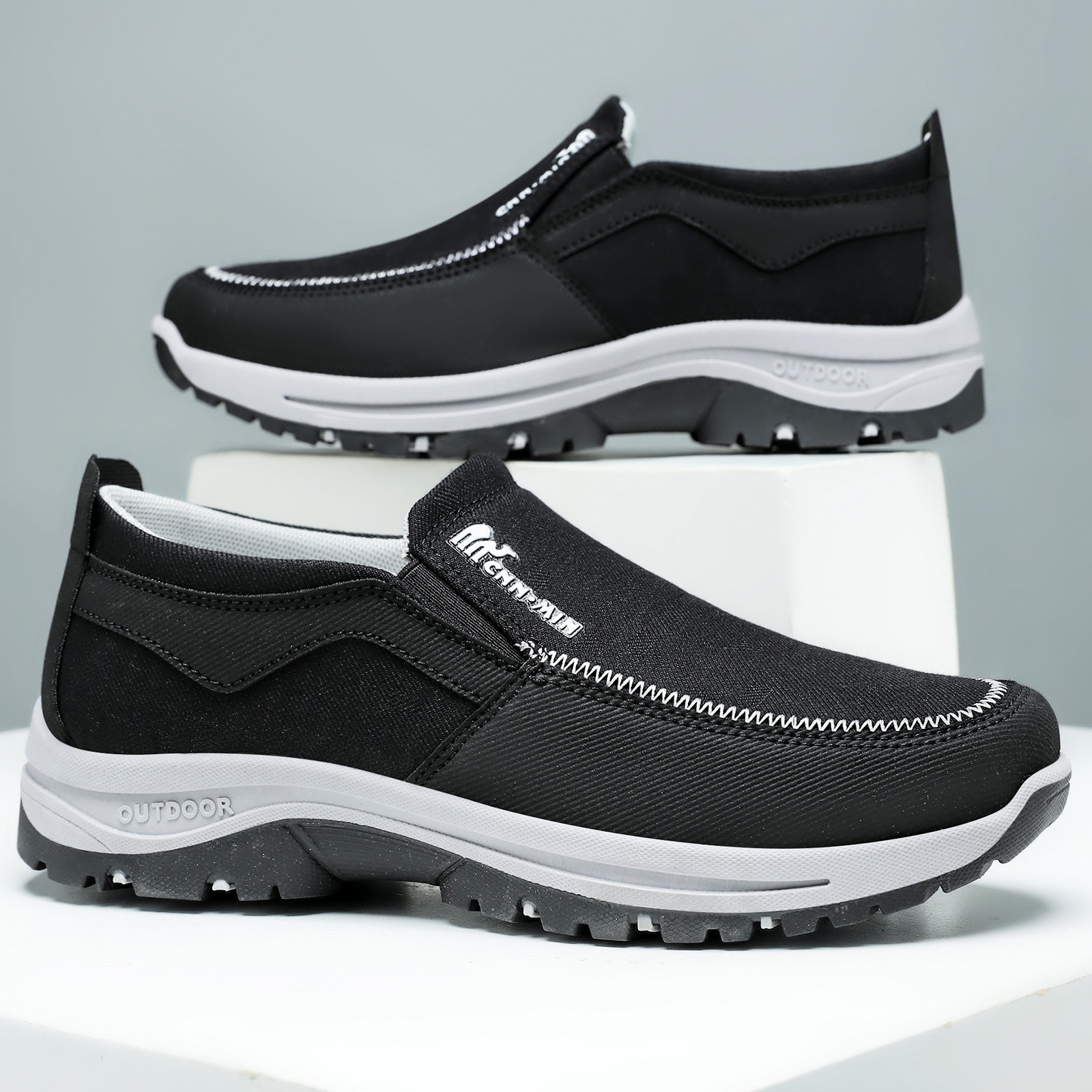 Men's walking shoes, large-sized soft-soled casual shoes, one-step dad shoes, breathable and non-smelly, single shoes, versatile men's shoes full figure