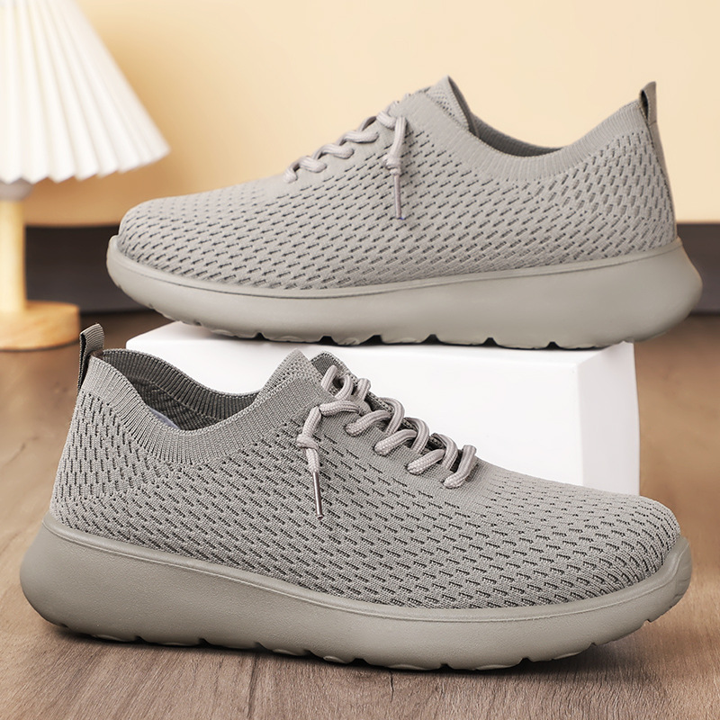 Men's casual shoes, cross-border trade men's shoes for Japan and South Korea, lightweight sports shoes, breathable and non-smelly feet, flying woven shoes, running shoes Specification drawing