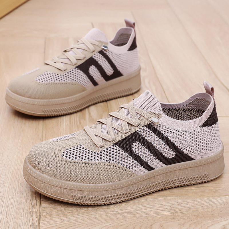 Women's shoes, Dexun shoes, fashionable and versatile, casual shoes, soft-soled and not tiring to the feet, sports shoes, breathable mesh shoes, comfortable flying woven shoes Specification drawing