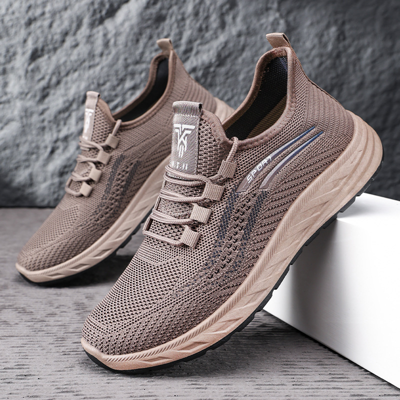 Men's casual shoes, cross-border export single shoes, breathable mesh shoes, soft-soled, comfortable dad shoes, Feizi, versatile men's shoes details Picture