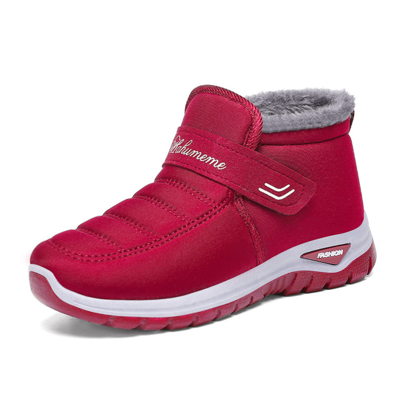 Women's shoes, cotton shoes, cross-border large-sized cotton boots, fleece and thickened women's boots, warm snow boots, short boots for middle-aged and elderly couples Item Picture