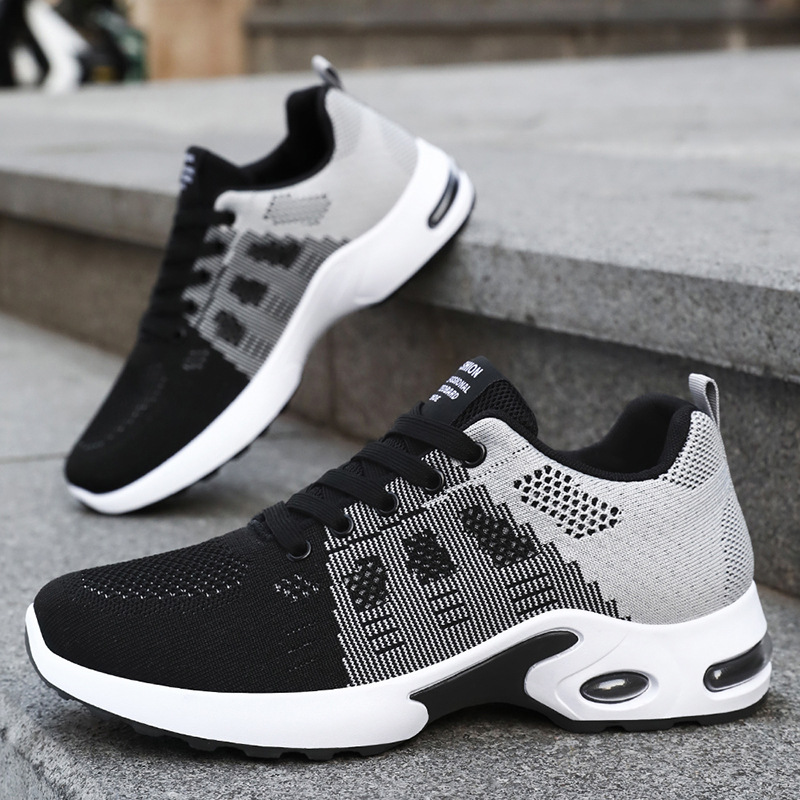 New men's sports shoes, cross-border men's shoes, breathable mesh shoes, soft-soled air-cushioned shoes, non-tiring running shoes details Picture