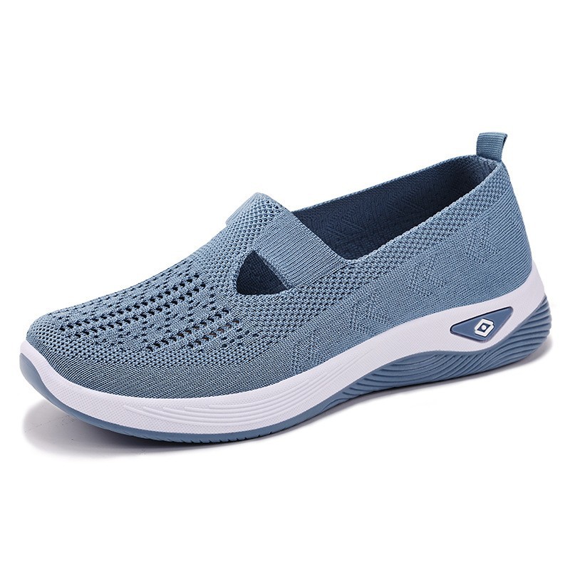 Women's TEMU casual shoes, cross-border large-sized women's shoes, export single shoes, flying woven breathable fabric shoes Item Picture