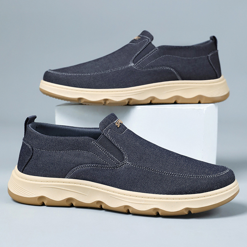 Spring cross-border wholesale of new sporty style old Beijing cloth shoes, versatile, breathable and soft-soled men's single shoes full figure