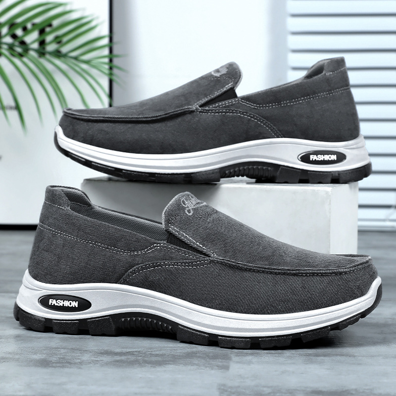 Summer breathable and non-stuffy, men's new style old Beijing cloth shoes with soft soles, comfortable and not tiring to the feet, casual men's shoes Specification drawing