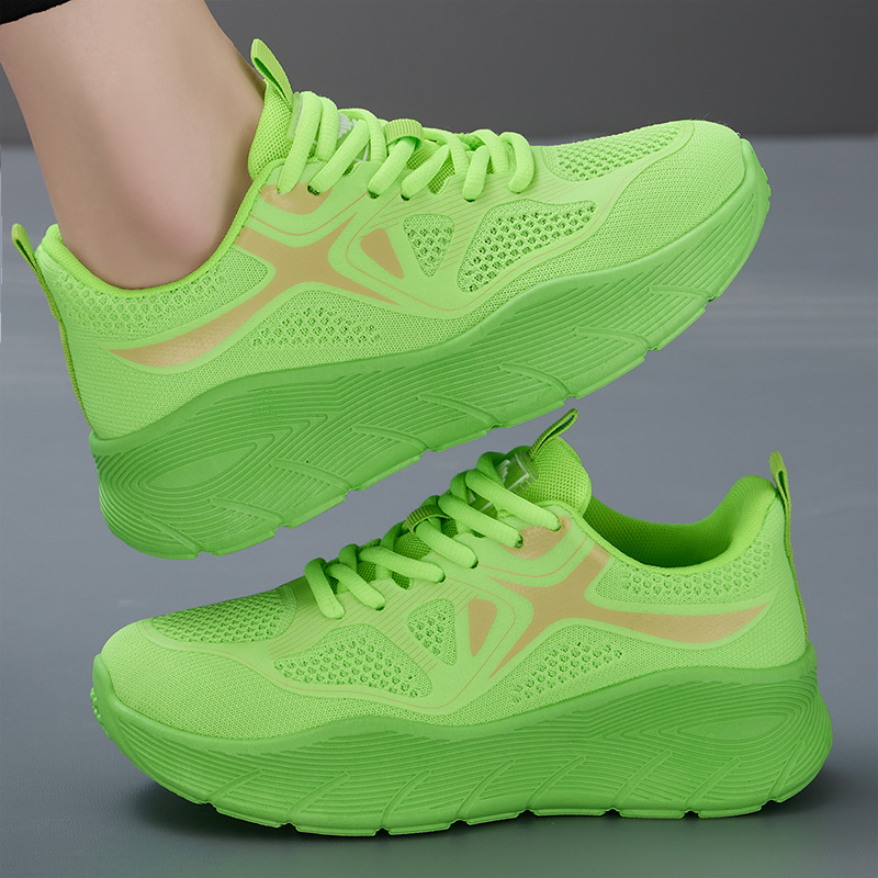 Women's sports shoes, versatile single shoes, fly-woven breathable mesh shoes, soft-soled comfortable running shoes, shallow mouth, light and convenient women's shoes details Picture