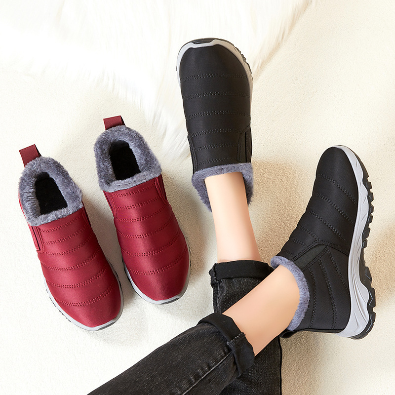 Winter new cross-border large-sized cotton shoes, mom shoes, cotton boots with fleece and thickened short boots, couple warm snow boots Application Scenario