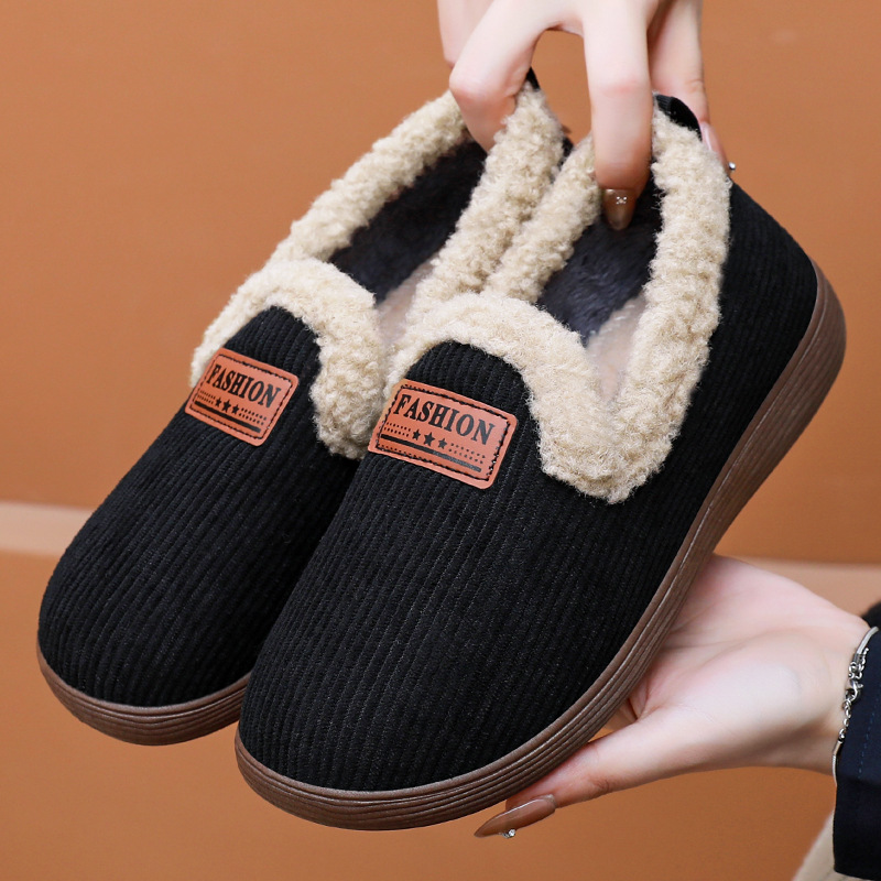 Women's shoes, women's cotton shoes, winter cold-proof and warm snow boots, fleece and thickened women's cotton boots, one-foot women's ankle boots details Picture