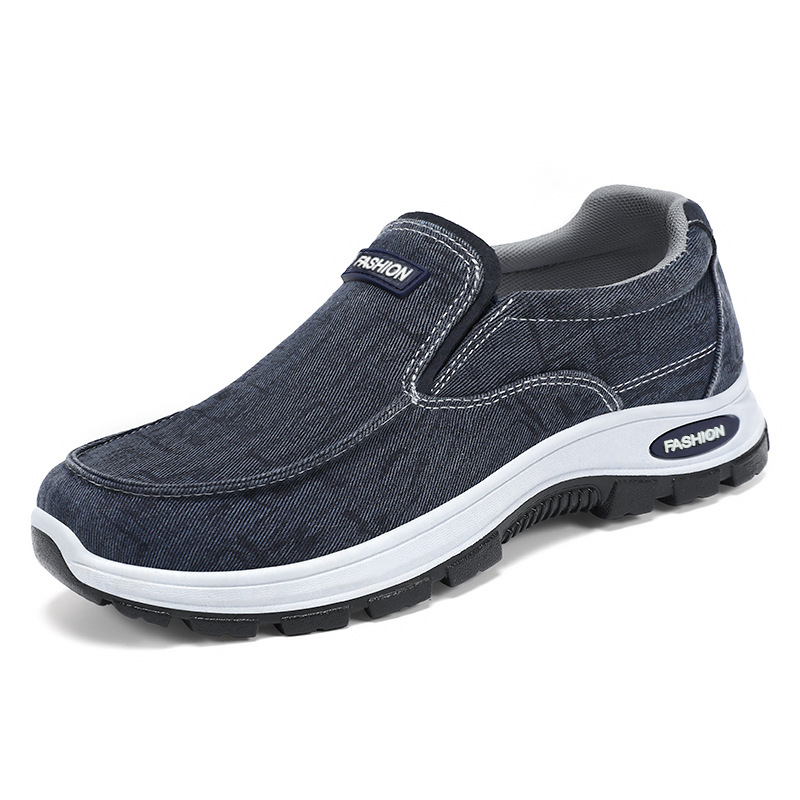 New men's casual shoes, summer breathable walking shoes, one-step lazy shoes, soft-soled comfortable dad shoes Item Picture