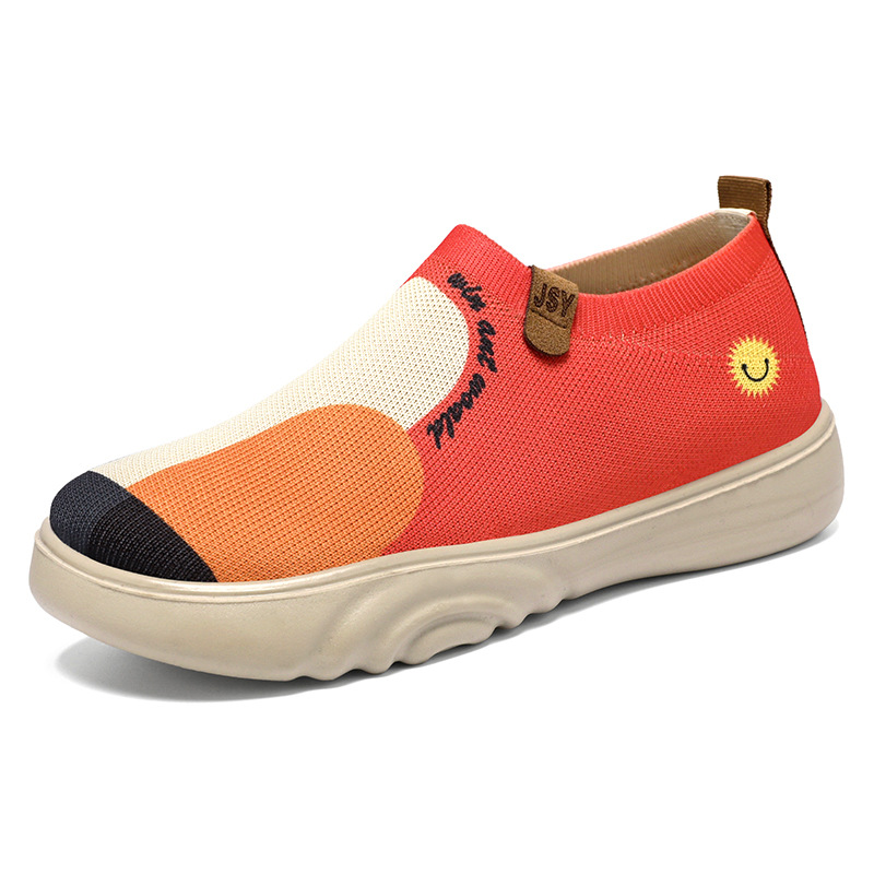 Women's shoes, versatile soft soles, comfortable and casual shoes, breathable single shoes, lazy people, one-step cloth shoes, shoes for middle-aged and elderly mothers Item Picture