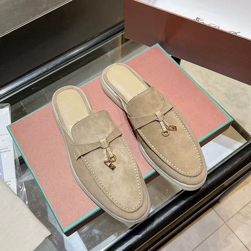 LP Summer Lazy Casual Flip-flops Women's Genuine Leather Flat Sandals for European Trade Station Specification drawing