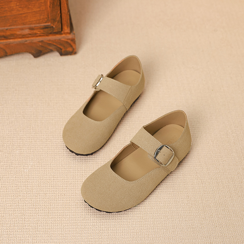Thick-soled Burken shoes for 2024 summer and autumn, new comfortable, fashionable and casual bulk-headed shoes, cork height-increasing, ugly and cute single shoes for women details Picture