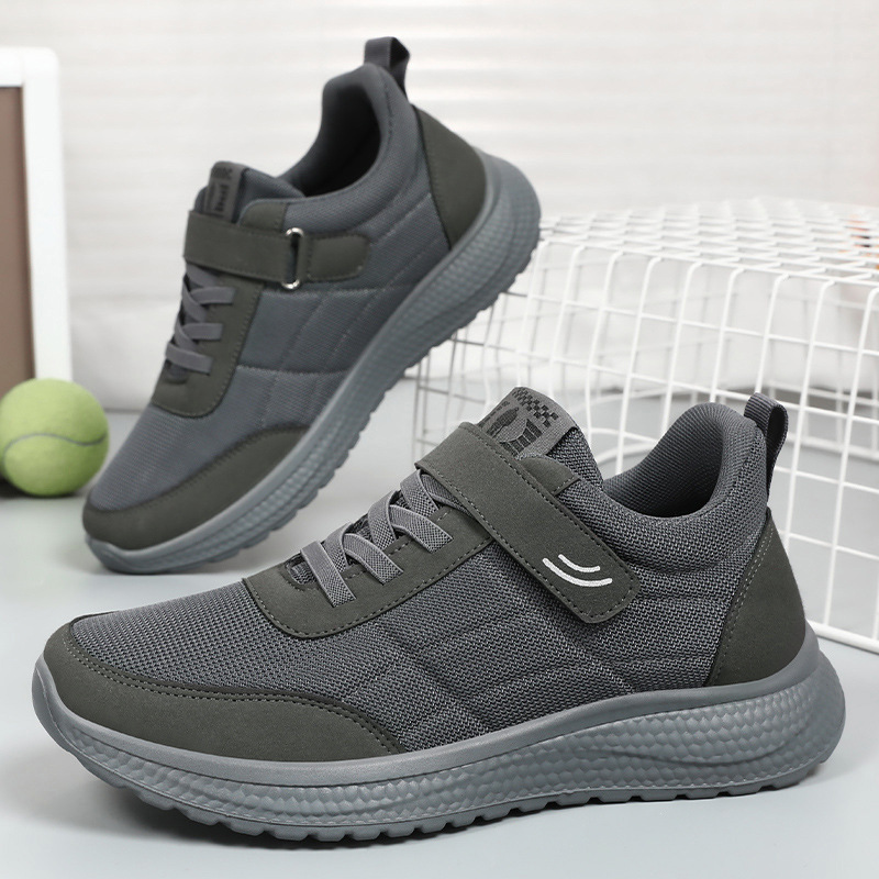 Men's casual shoes, versatile breathable mesh shoes, couple men's shoes, woven shallow opening single shoes, Velcro walking shoes Application Scenario