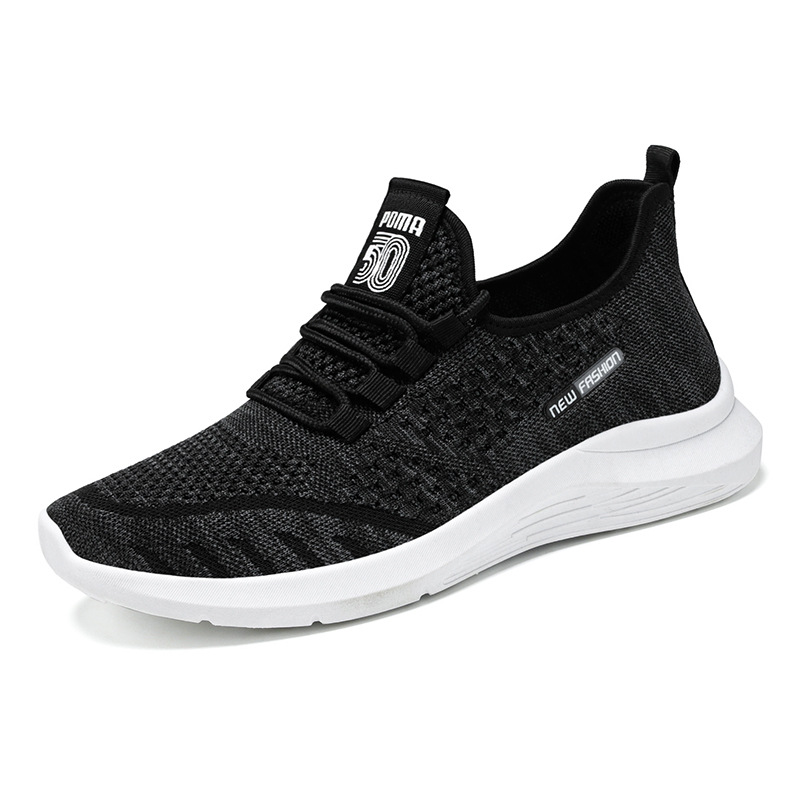 Men's shoes, sports and casual shoes, shoes for middle-aged and elderly fathers, breathable and non-smelly feet, fei-woven men's shoes, shoes for the elderly, single shoes Item Picture