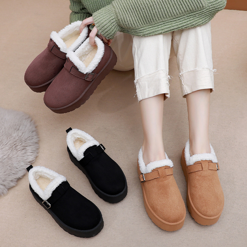 Women's winter cotton shoes with fleece and thickened snow boots, cross-border warm ankle boots, thick-soled height-increasing cotton boots, versatile women's boots Application Scenario