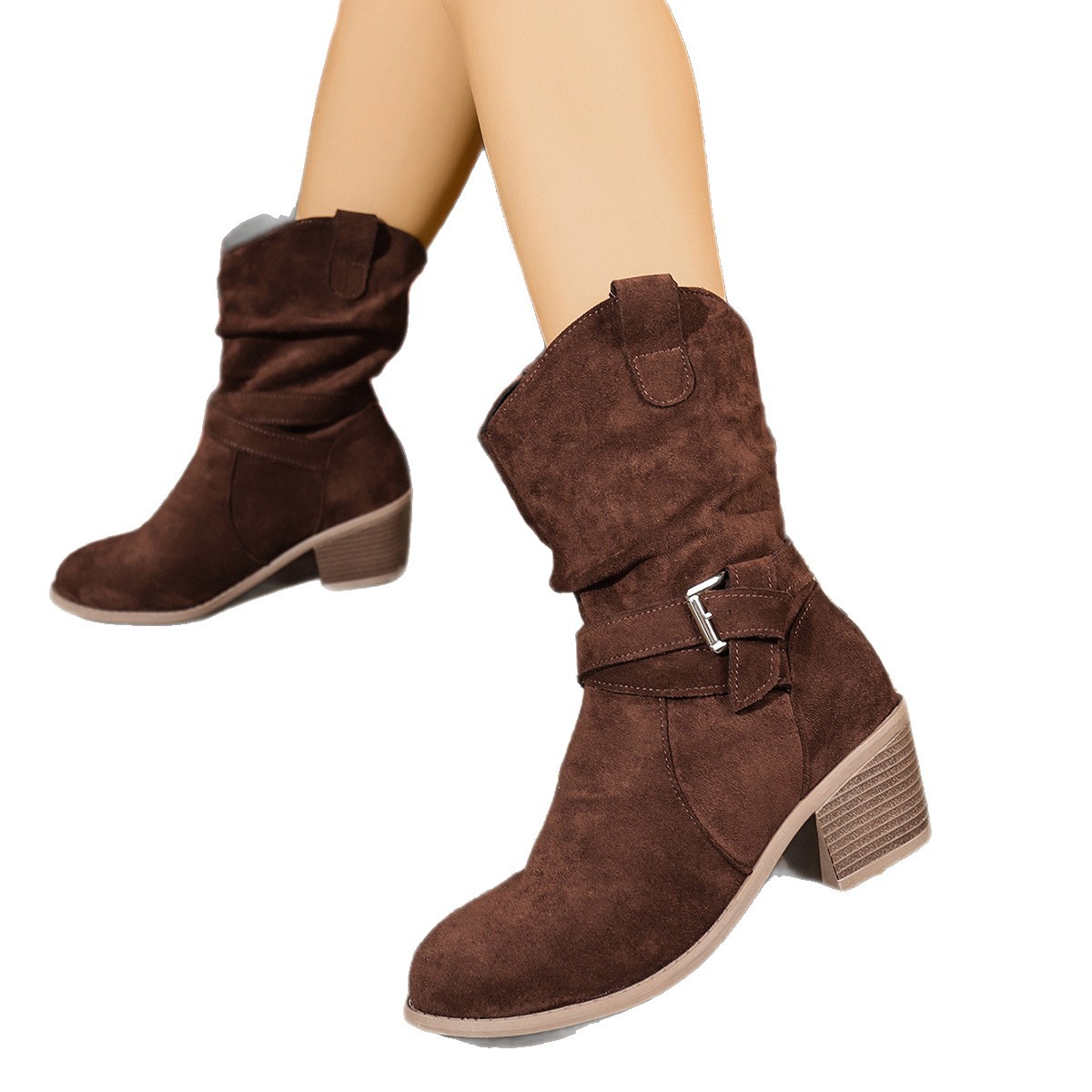 Cross-border plus-size ankle boots for women, new AliExpress fashion women's boots, winter fashion and versatile Amazon European and American women's boots Item Picture