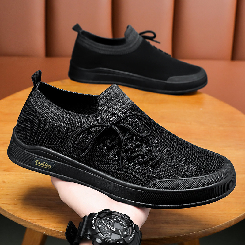 Men's casual shoes, soft-soled comfortable dad shoes, breathable and not tiring to the feet, mesh shoes, versatile flying woven shoes, shallow-mouthed men's single shoes Specification drawing