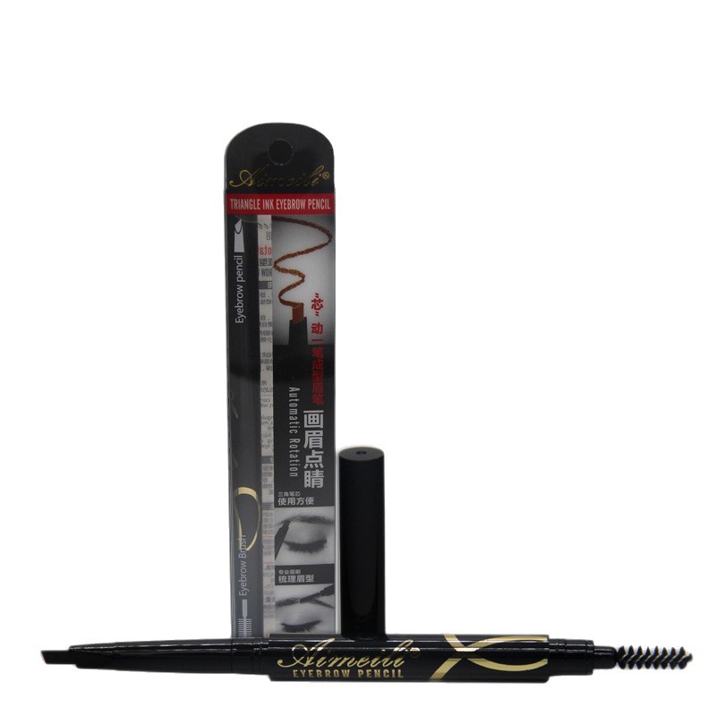 NOVO Aimeili 141 Double-ended eyebrow Pencil with automatic triangular eyebrow shape + Eyebrow brush anti-sweat and non-smudging water eyebrow pencil wholesale Application Scenario