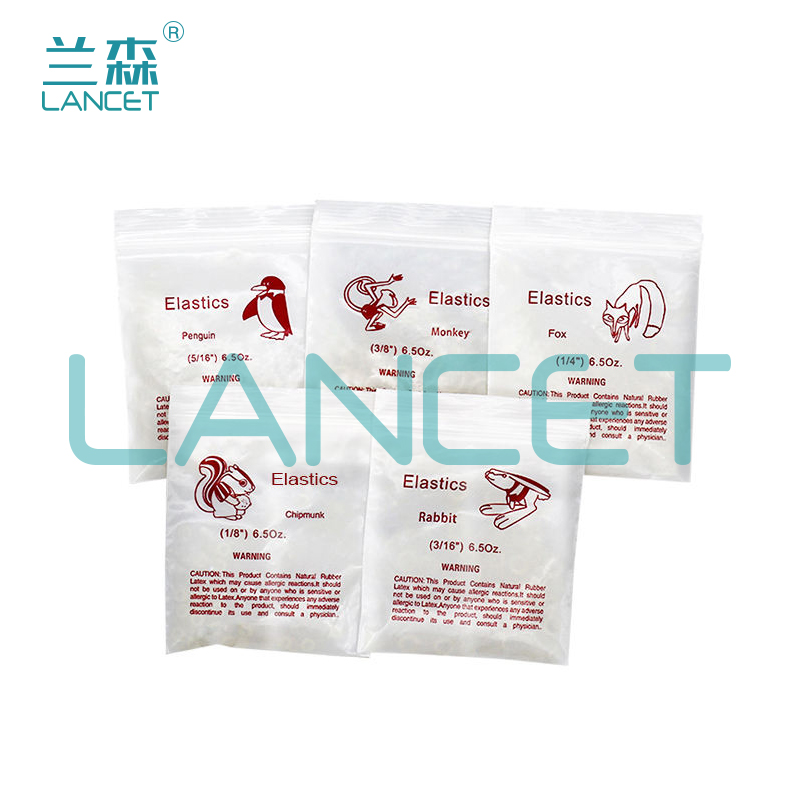 口腔正畸橡皮圈口腔牵引矫正透明橡皮圈正畸牙科材料橡皮链皮筋