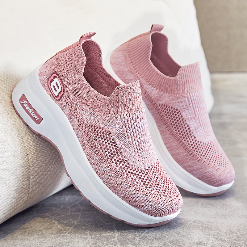 Women's cross-border women's shoes, foreign trade thick-soled women's casual shoes, European and American style shoes, insole height-increasing single shoes details Picture