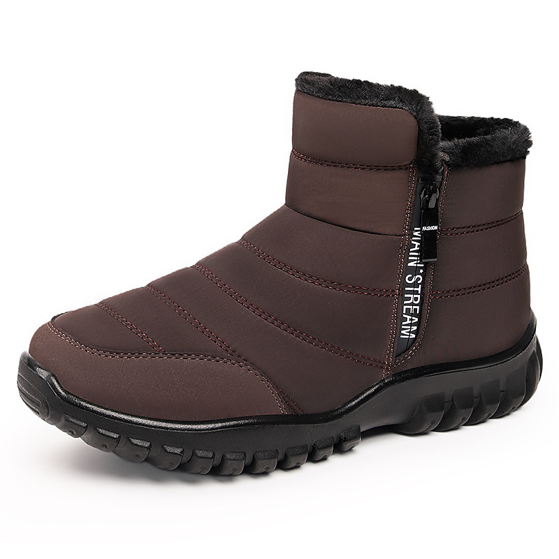Men's snow boots, cross-border boots, winter fleece and thickened cotton shoes, cold-proof and warm cotton boots, versatile and comfortable men's boots Item Picture
