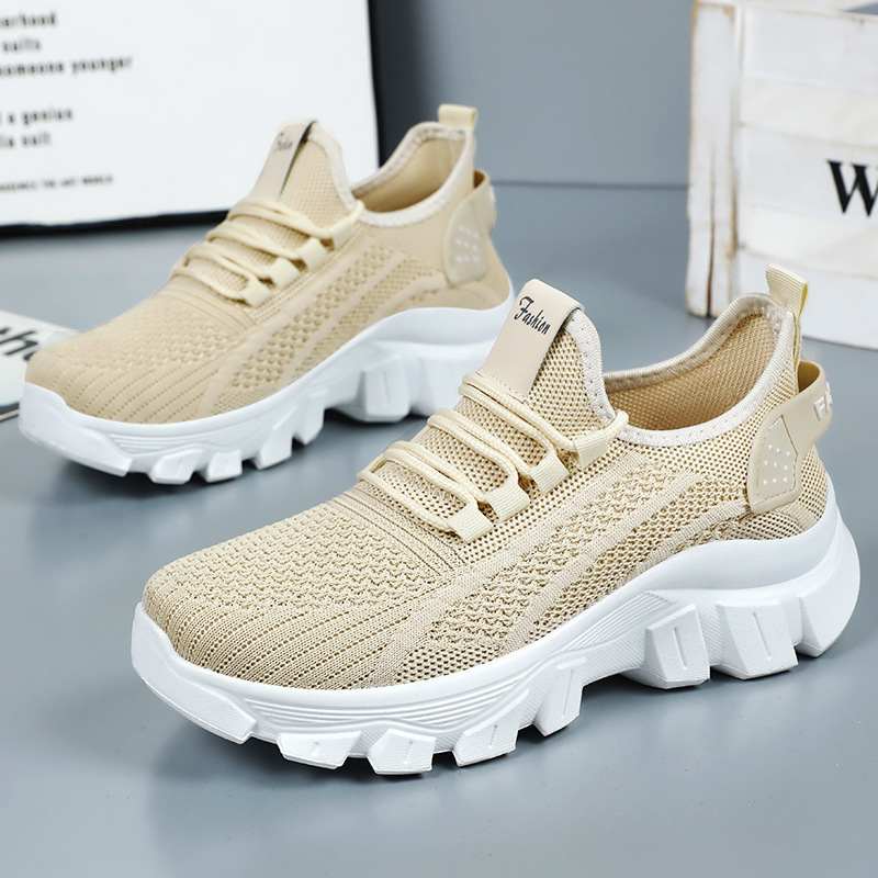 Women's casual shoes, breathable mesh shoes with soft soles, comfortable and not tiring to the feet. Women's single shoes, summer shoes, cross-border consignment details Picture