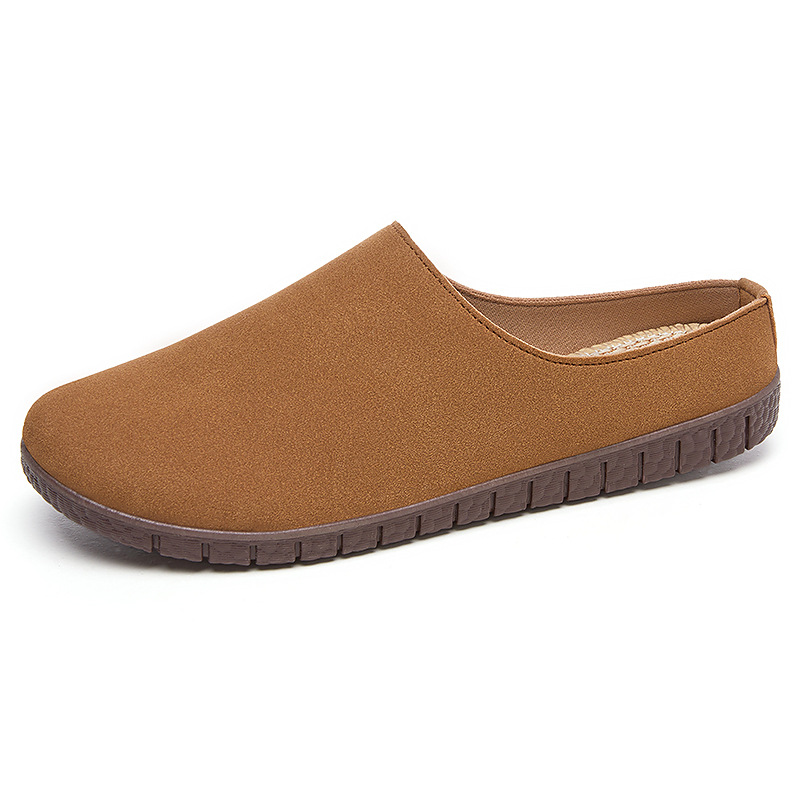 Women's shoes with toe caps and half-slippers, new summer style lazy shoes, versatile, one-step Burken shoes, women's slippers, comfortable and casual shoes Item Picture