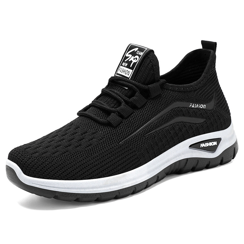 Women's casual shoes, cross-border large-sized export women's shoes, versatile shoes for middle-aged and elderly mothers, breathable single shoes made of flying fabric Item Picture